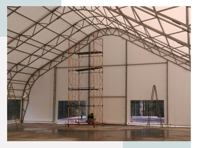 Шатровые ангары в Ялте